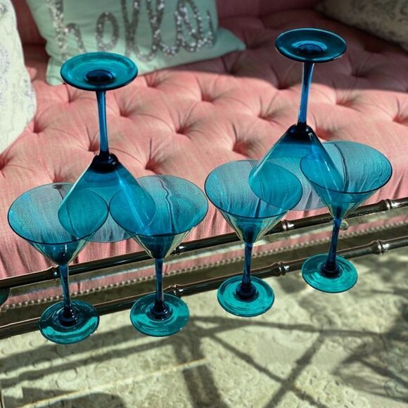 Set of 4 Martini Glasses - Picture 3 of 10